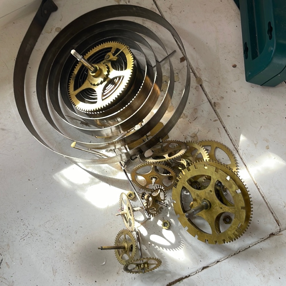 Lot of vintage clock gears - steampunk crafters dream come true!